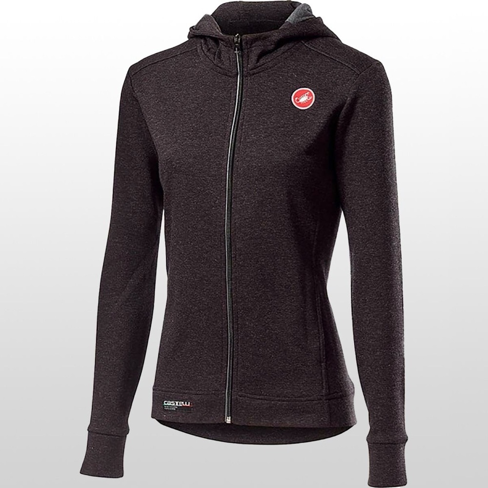 Castelli Gray Zip-Up Jacket in Merino Wool